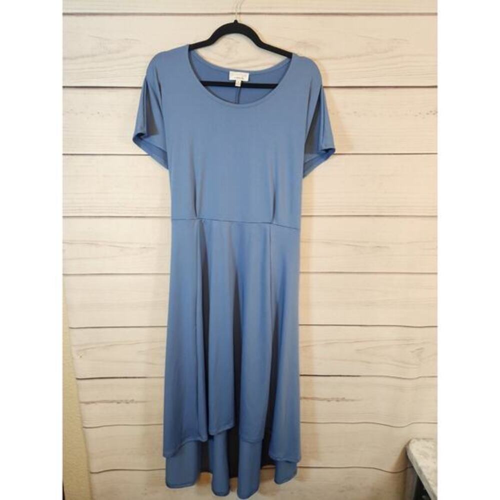 NWT Signature by Robbie Bee Women's Blue Knee Length Dress Size 1X